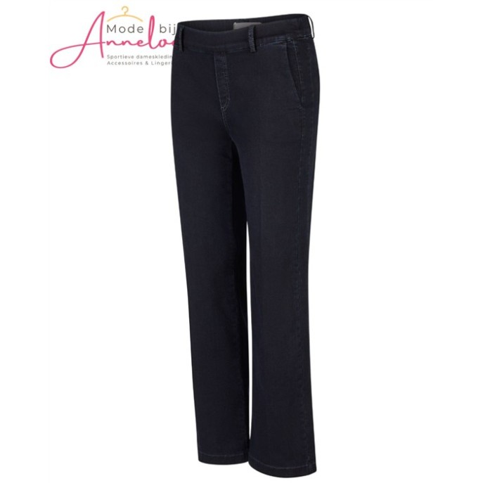 Anna Montana broek 1045 Mila wide flexi Milano - Dark blue